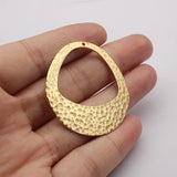 Raw Brass Water Drop Pendant Charms for Earrings