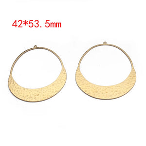 Raw Brass Water Drop Pendant Charms for Earrings
