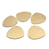 Raw Brass Water Drop Pendant Charms for Earrings