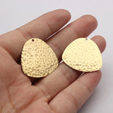 Raw Brass Water Drop Pendant Charms for Earrings