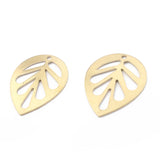 Raw Brass Leaf Charms Stamping Blanks Pendant DIY Earring Necklace Craft Jewelry