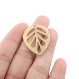 Raw Brass Leaf Charms Stamping Blanks Pendant DIY Earring Necklace Craft Jewelry