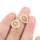 Raw Brass Leaf Charms Stamping Blanks Pendant DIY Earring Necklace Craft Jewelry