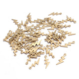 Raw Brass Flash Lightning Charm Pendant for DIY Jewelry Making