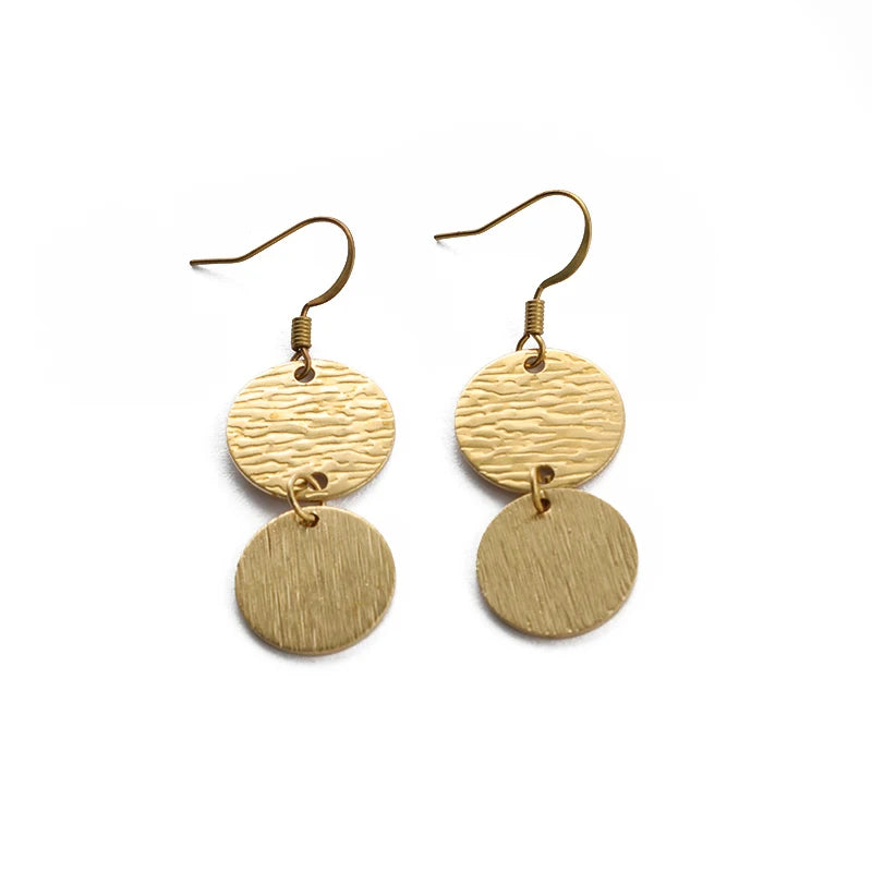 Textured Brass Charms 11x11mm 15x15mm Round Charms DIY Jewelry Making Supplies