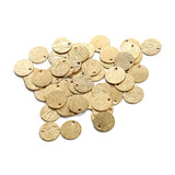 Textured Brass Charms 11x11mm 15x15mm Round Charms DIY Jewelry Making Supplies