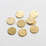 Textured Brass Charms 11x11mm 15x15mm Round Charms DIY Jewelry Making Supplies