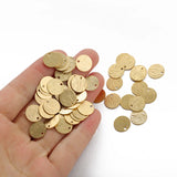 Textured Brass Charms 11x11mm 15x15mm Round Charms DIY Jewelry Making Supplies