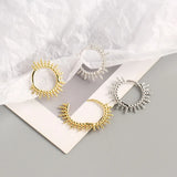 925 Sterling Silver Beads Hoop Huggie Earrings Fine Jewelry