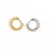 925 Sterling Silver Beads Hoop Huggie Earrings Fine Jewelry