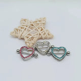 14g Heart Shape Diamond Nipple Ring Stainless Steel Body Jewelry