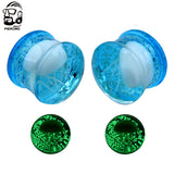 Luminous Glass Saddle Ear Plugs Jellyfish Inner Tooth Auricle Screw Ear Plug Pie