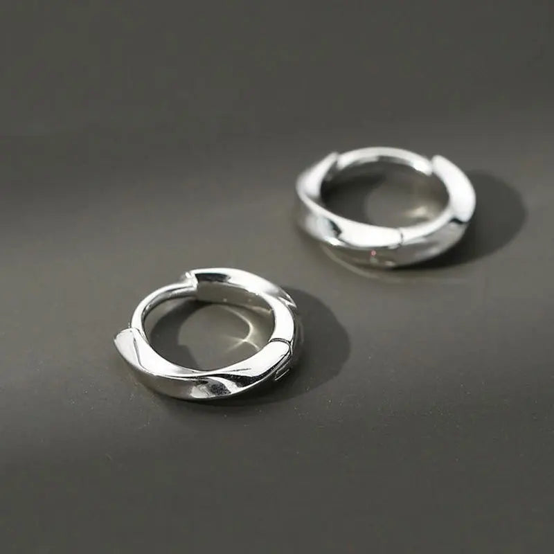 Round Hoop Earrings Punk Rock Hip-hop Style Men Women Party Jewelry