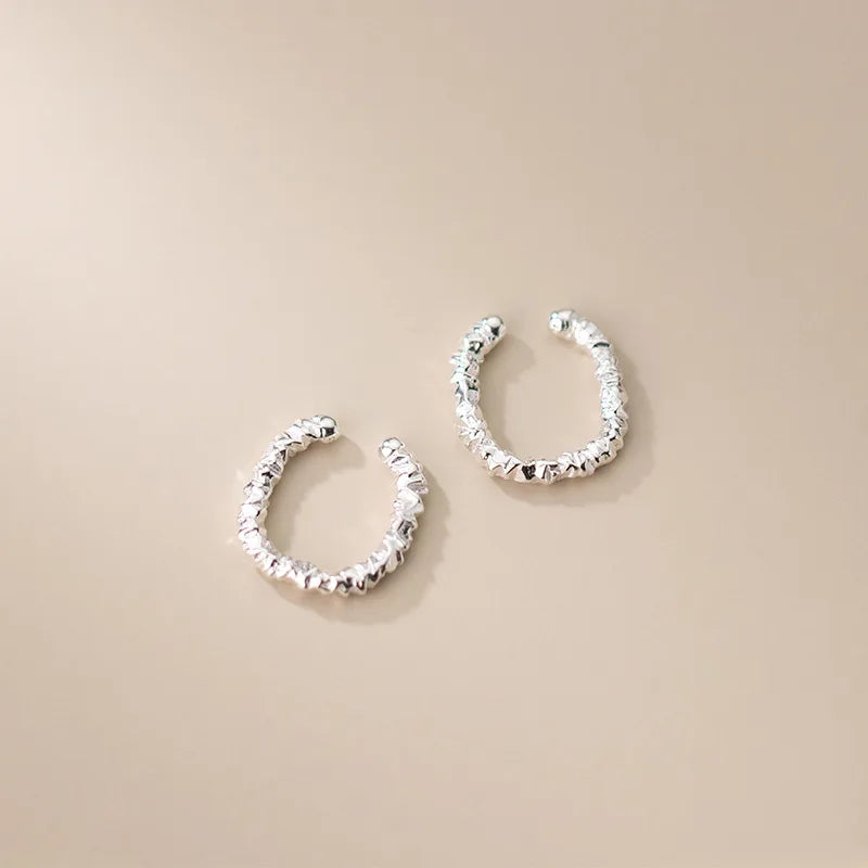 925 Sterling Silver Clip-On Cuff Earrings C-G9162