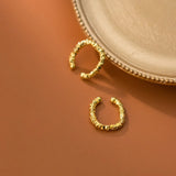 925 Sterling Silver Clip-On Cuff Earrings C-G9162