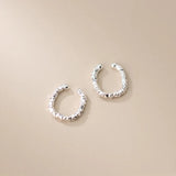925 Sterling Silver Clip-On Cuff Earrings C-G9162