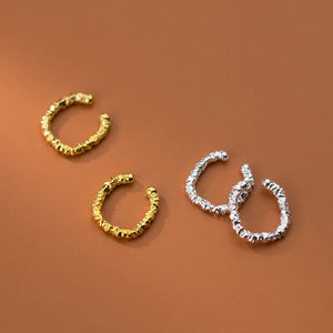 925 Sterling Silver Clip-On Cuff Earrings C-G9162