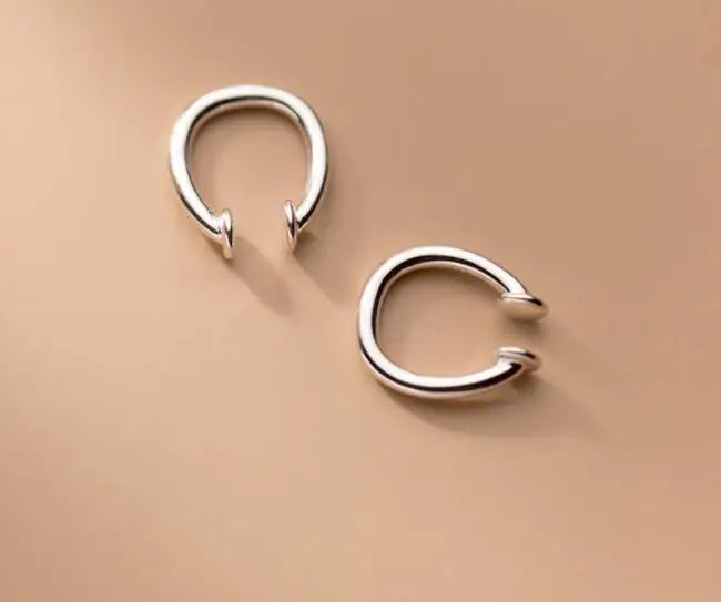 925 Sterling Silver Polished Clip On Cuff Earrings Ear-Bone C-G8413