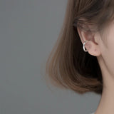 925 Sterling Silver Polished Clip On Cuff Earrings Ear-Bone C-G8413