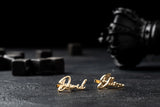 Custom Name Cufflinks - Groom Wedding - Groomsmen Gift - Stainless Initials
