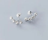 925 Silver Zirconia Front-Back Stud Earrings GTLE2651
