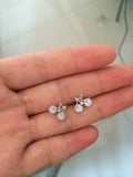 925 Silver CZ Bike Cycle Stud Earrings Women's Gift C-E2019