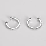 925 Silver Micro Pave Ear Cuff Clip On Earrings Cartilage Jewelry