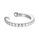 925 Silver Micro Pave Ear Cuff Clip On Earrings Cartilage Jewelry