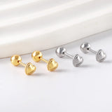 Love Heart Butterfly Stainless Steel Piercing Stud Earrings