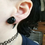 UV Acrylic Spiral Horn Skull Ear Taper Expander Gauge Piercings
