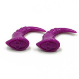 UV Acrylic Spiral Horn Skull Ear Taper Expander Gauge Piercings
