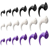 UV Acrylic Spiral Horn Skull Ear Taper Expander Gauge Piercings