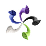 UV Acrylic Spiral Horn Skull Ear Taper Expander Gauge Piercings