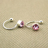 Crystal Rhinestone Clip-On U Body Ear Cuff Stud Earring