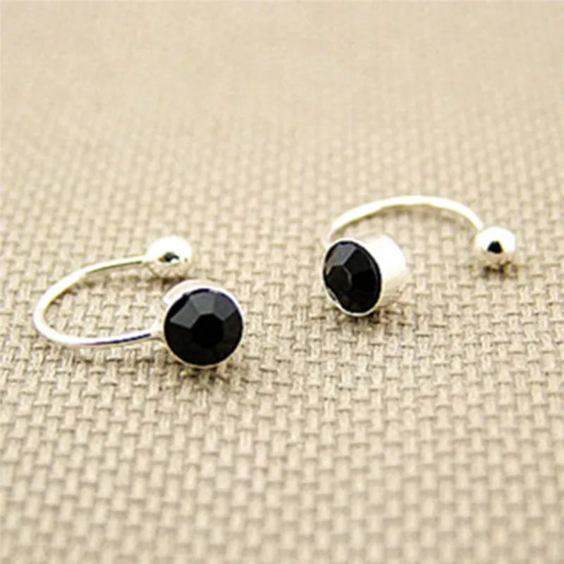 Crystal Rhinestone Clip-On U Body Ear Cuff Stud Earring