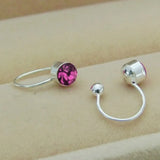 Crystal Rhinestone Clip-On U Body Ear Cuff Stud Earring