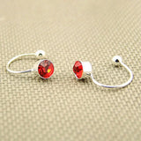 Crystal Rhinestone Clip-On U Body Ear Cuff Stud Earring