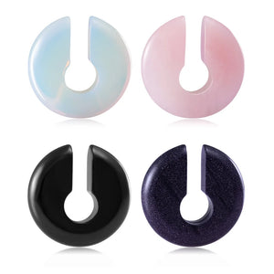 Pink Opalite Ear Weights Hangers for Stretched Ear Plugs