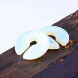 Pink Opalite Ear Weights Hangers for Stretched Ear Plugs