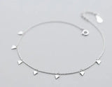 925 Sterling Silver Triangle Geometric Anklet Bracelet GTLS735