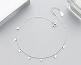925 Sterling Silver Triangle Geometric Anklet Bracelet GTLS735