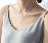 Real.925 Sterling Silver Round Coin Necklace Pendant
