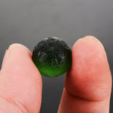 14mm Czech Meteorite Green Gem Moldavite Glass for Jewelry Making DIY