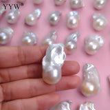 1pc 15-20mm Baroque Freshwater Pearl Beads AAAA No Hole DIY Necklace