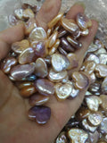 15mm Shining Pink Purple Pearl Bead No Hole Irregular Shape Lovely Baroque Pearl