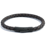 Vintage Stainless Steel Leather Bracelet For Women