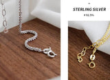 925 Silver White/Gold Starry Sky Bracelet 15.5cm+3cm
