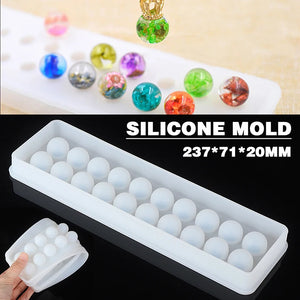 20 Holes Silicone Beads Pendant Mold for DIY Jewelry Making Craft