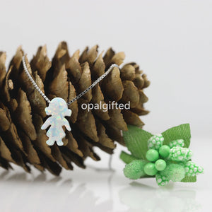 Synthetic Opal Necklace for Girls, Lovely Gift