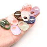 Natural Stone Egg Shaped Oval Pendants in 9 Colors